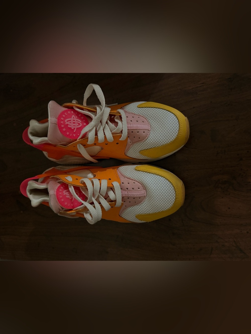 Nike Harauchi Women's Colorblock Sneakers in Yellow Pink White